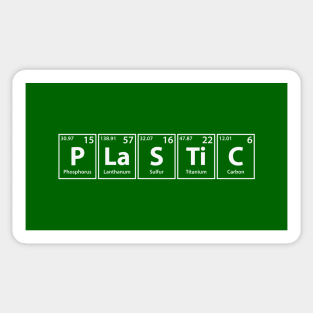 Plastic (P-La-S-Ti-C) Periodic Elements Spelling Sticker